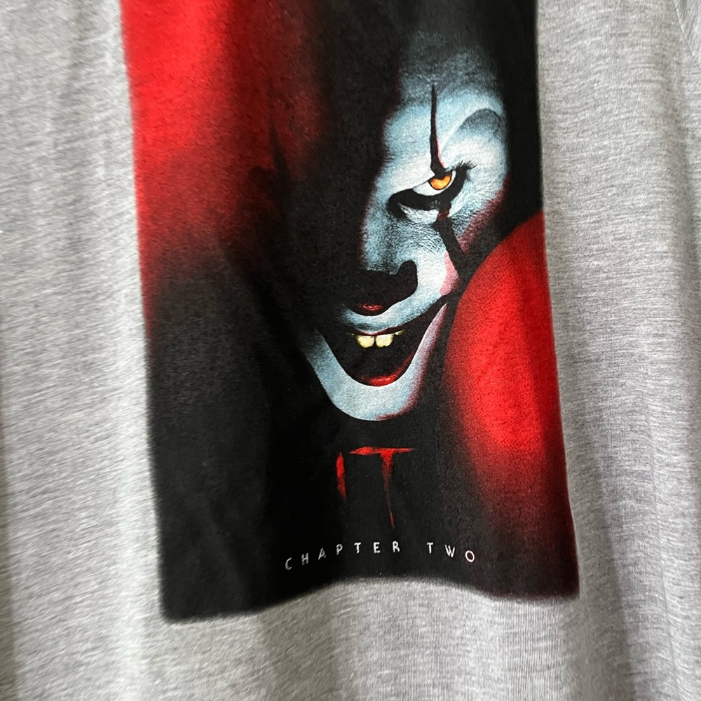 It Chapter 2 Large Women’s Grey Shirt Blouse It Character Logo. 
Made